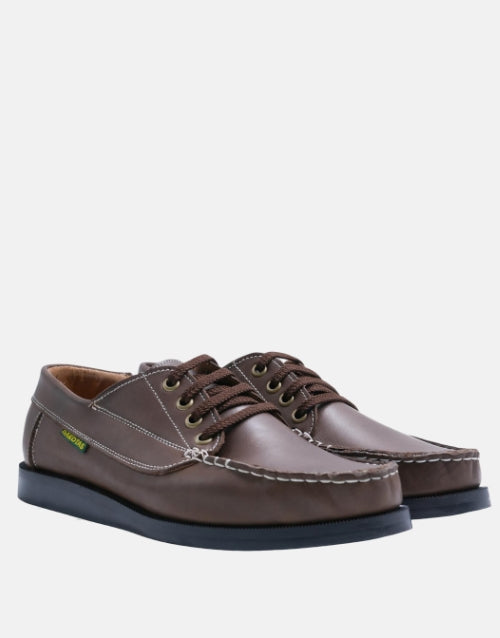 DAKOTA CARSON Leather CHOC Brown Dockside Boat Shoe