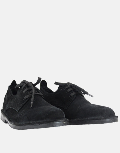 Desert Vellie Black Suede Commando Shoe