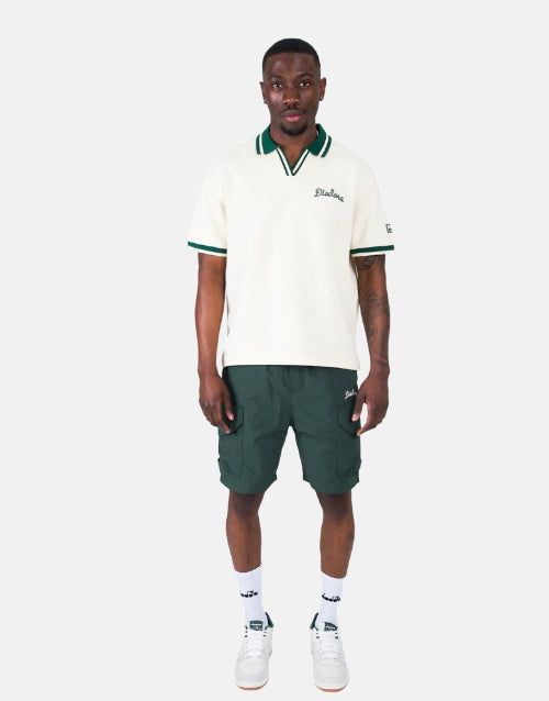 Diadora Ace White Green Polo Shirt