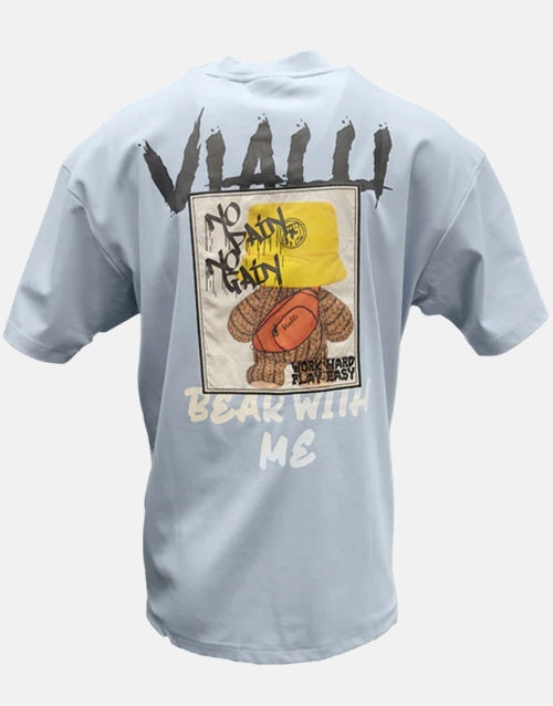 Vialli Indiana Extra Length Sky Blue T-Shirt