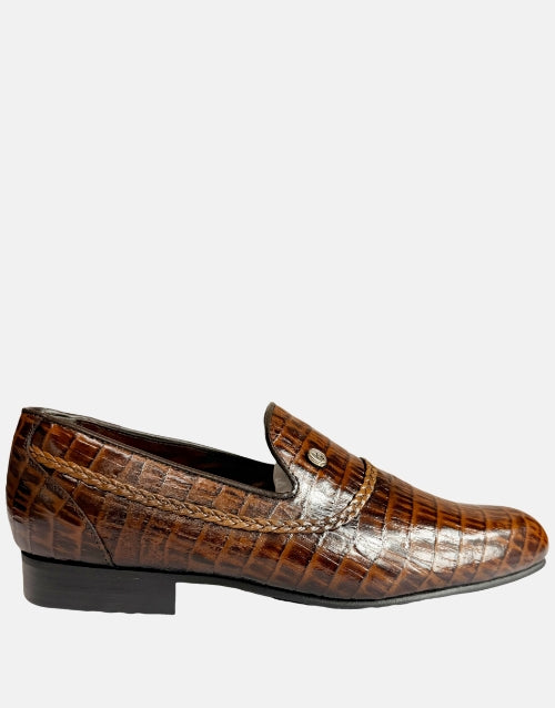 John Drake Medium Brown Leather Moccasin