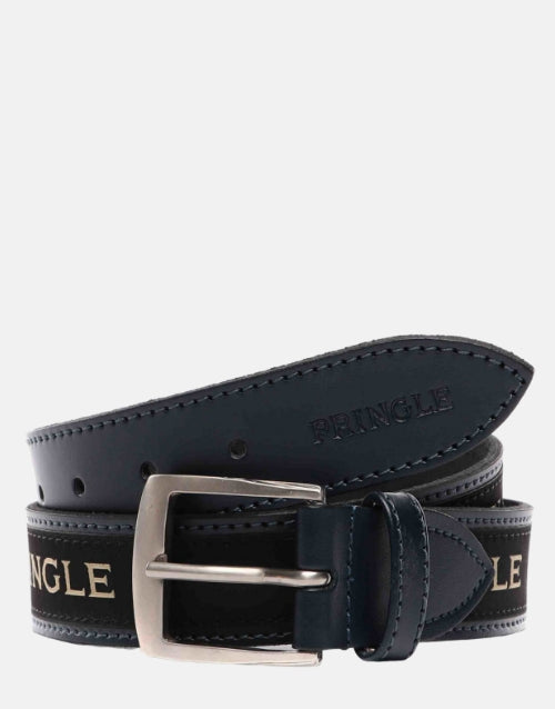 Pringle Casual Leather Belt Navy