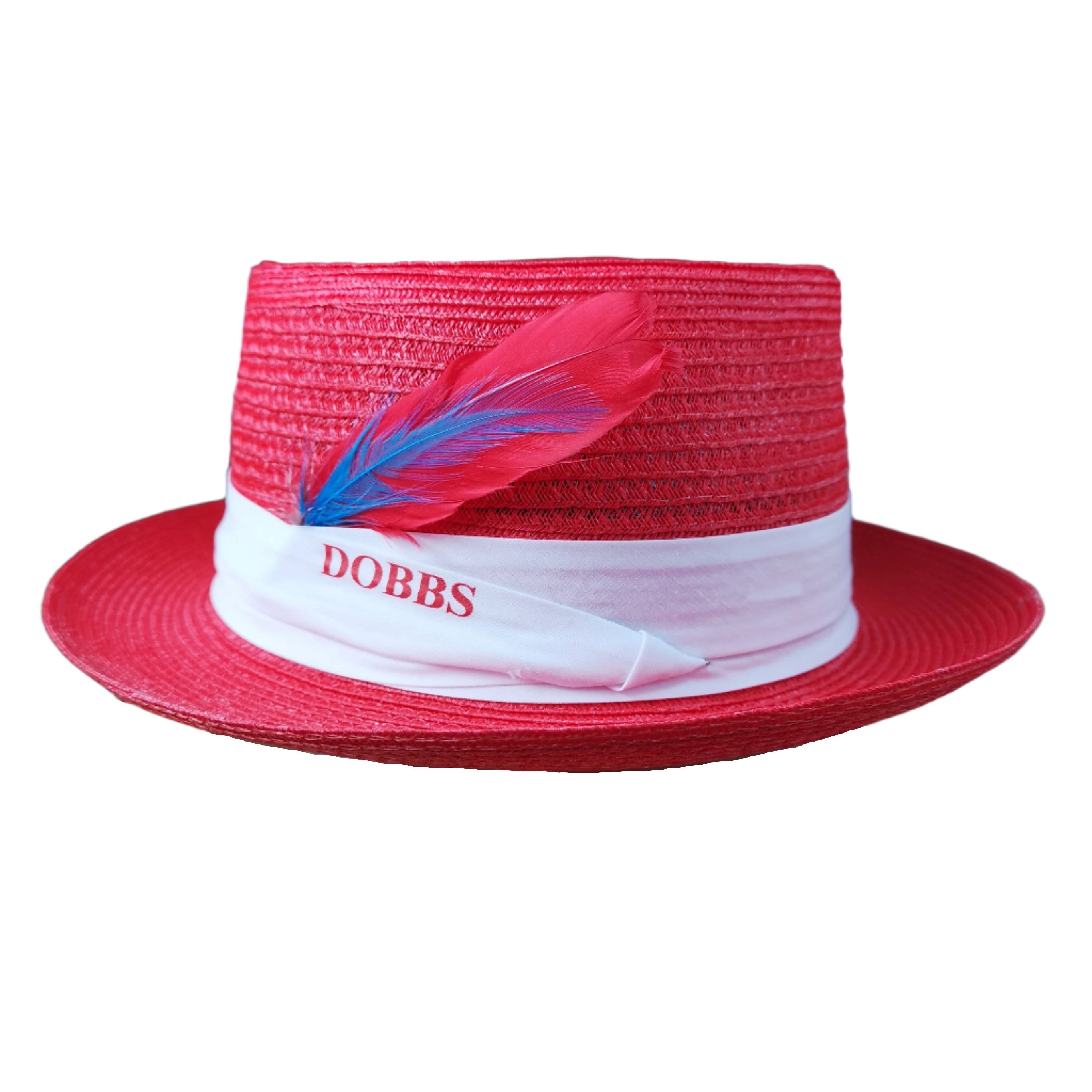Dobbs Red Sinatra Straw Fedora Hat