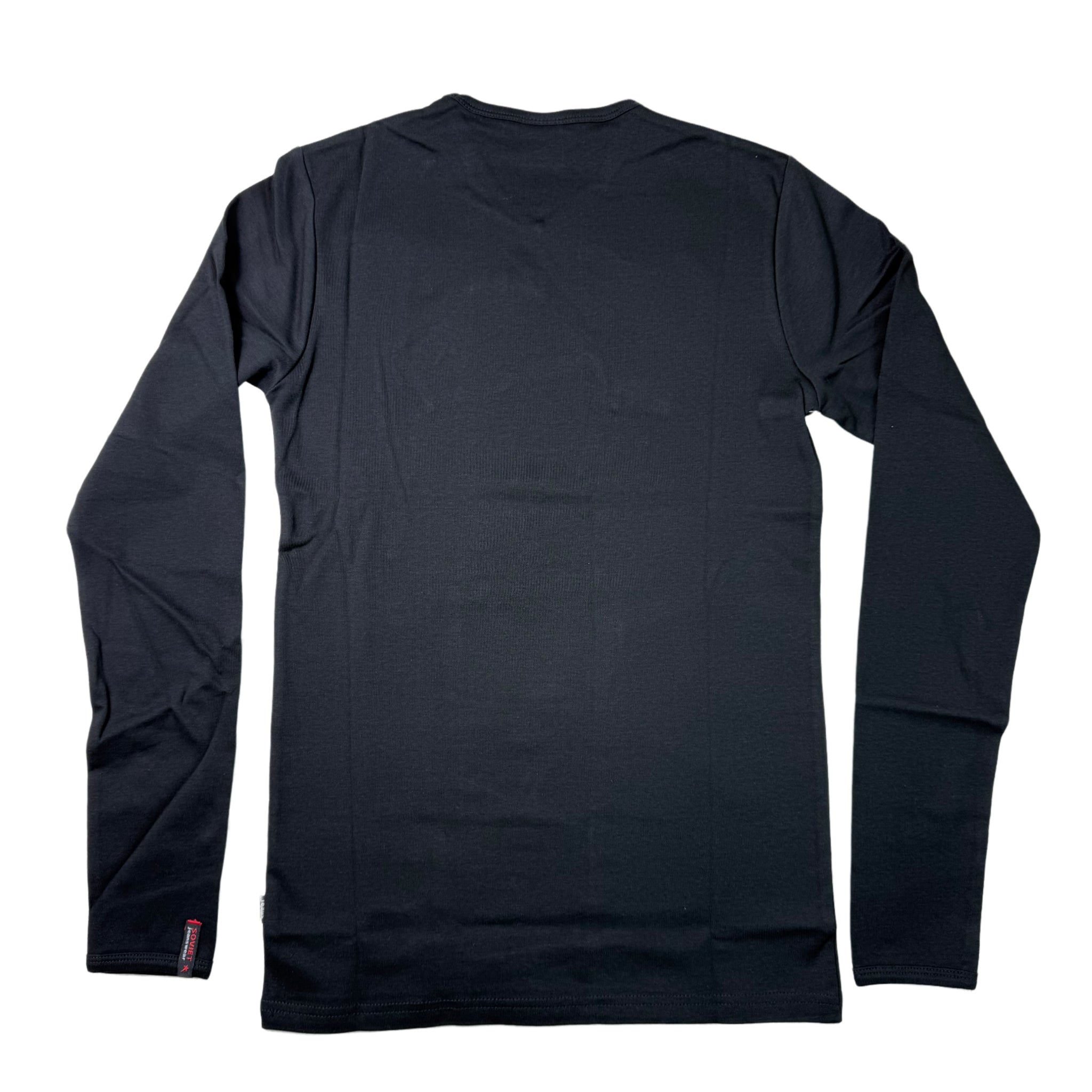 Soviet Long Sleeve Black V Neck