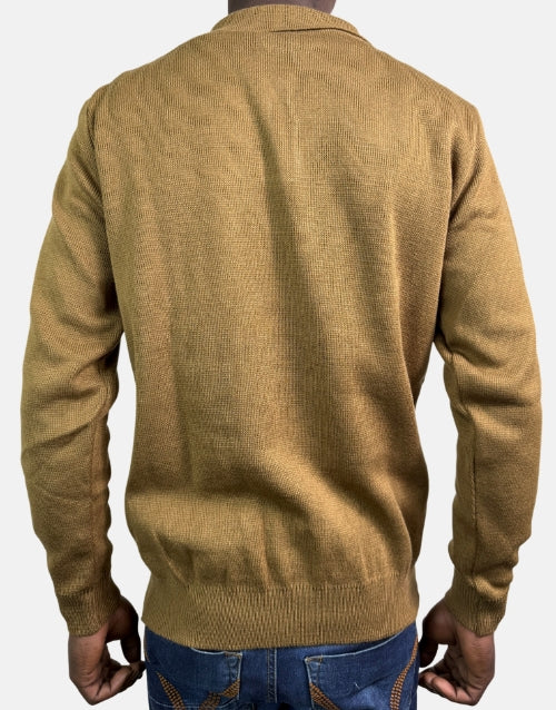 Rob Roy Tan Block Golfer Knitwear