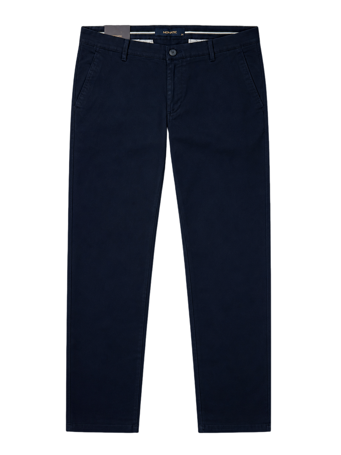 Monatic Navy Tailored Fit Chinos
