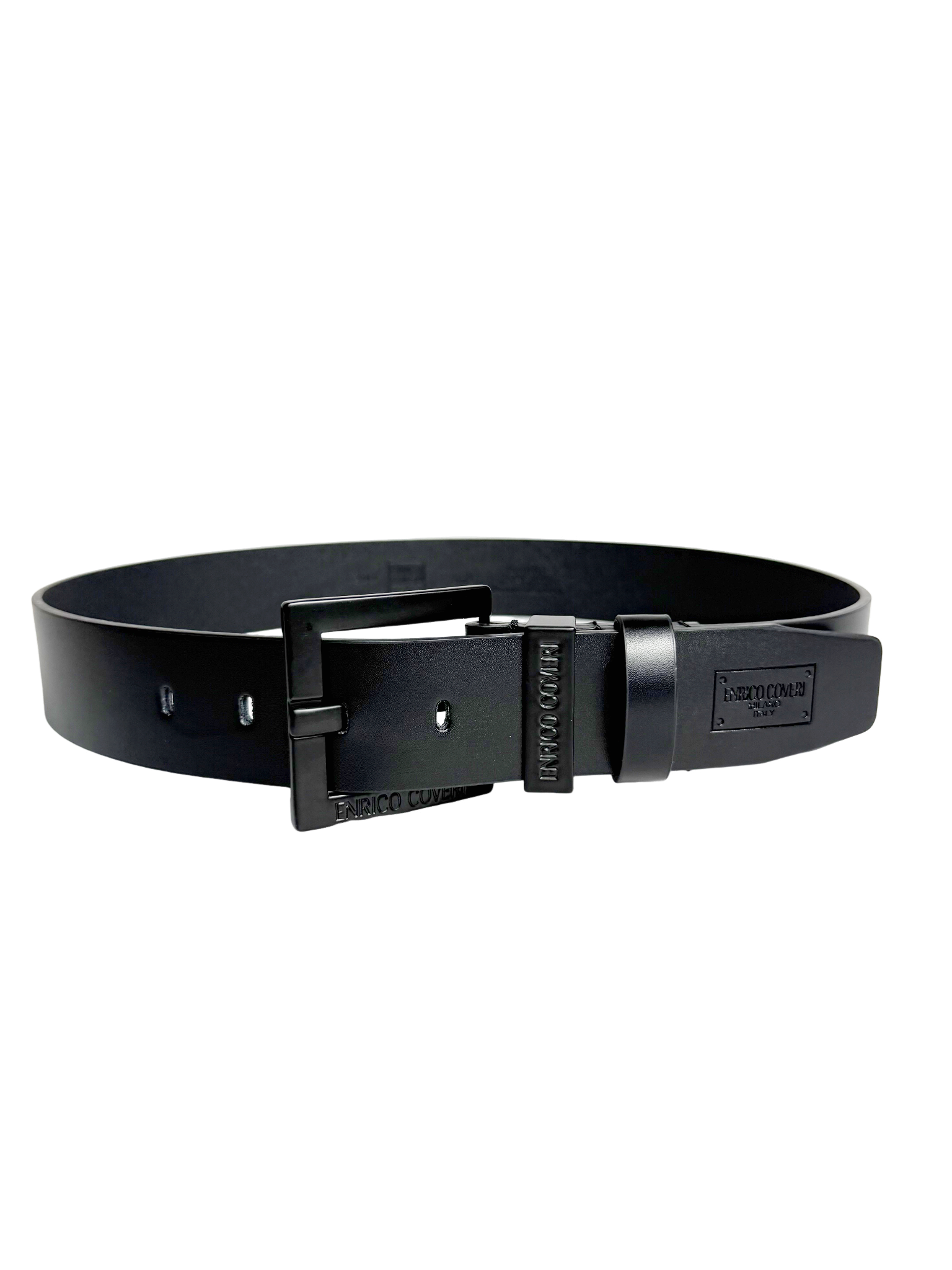 Enrico Coveri Black Leather Belt