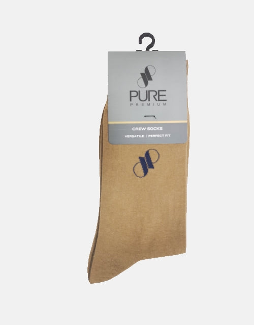 Pure Premium Tan Basic Socks