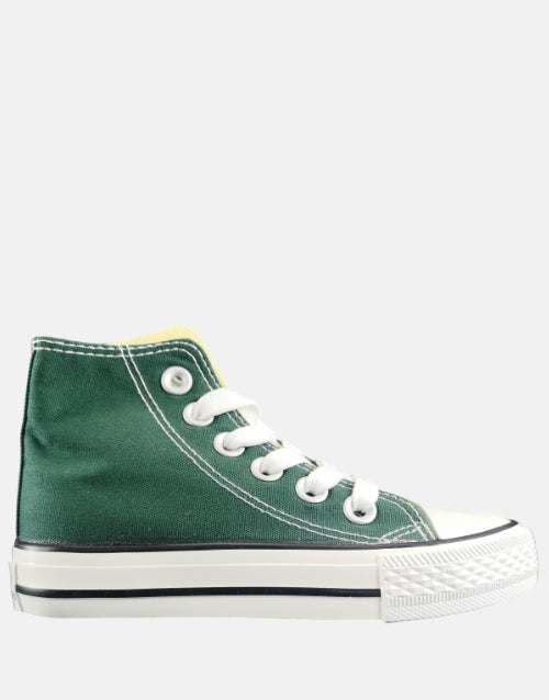 K Star 7 Star Canvas Hi Canvas Pine Boys Sneaker