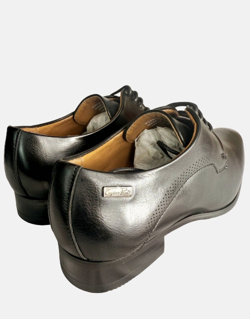 Gino Paoli Black Youths Formal Shoes