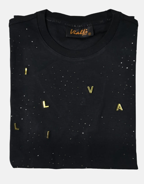 Vialli Impulse Black T-Shirt