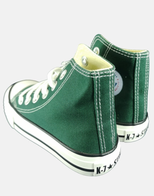 K Star 7 Star Canvas Hi Canvas Pine Boys Sneaker