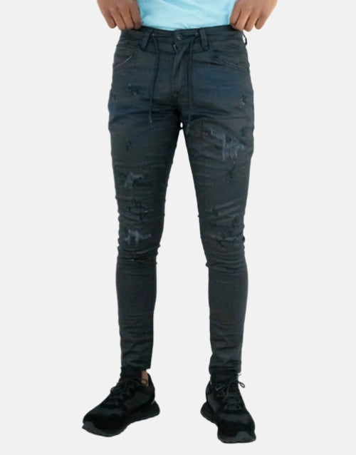 Cutty Fabian Navy Blue Coated Jeans