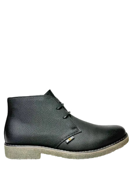 Bronx Grain Leather Kent Black Boot