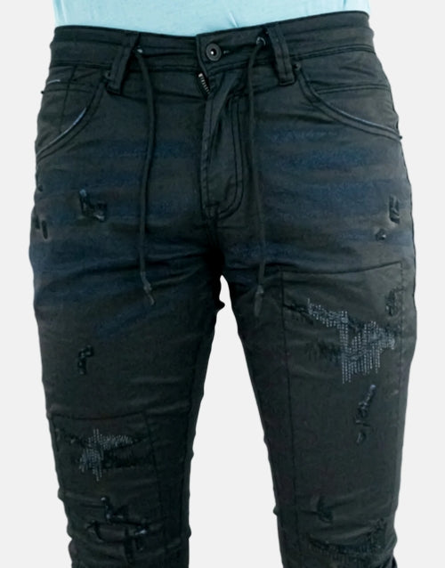 Cutty Fabian Navy Blue Coated Jeans