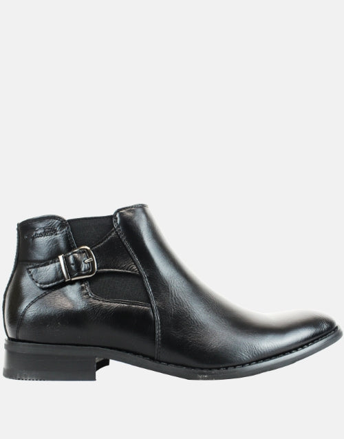 GINO PAOLI Side Buckle Black Boot
