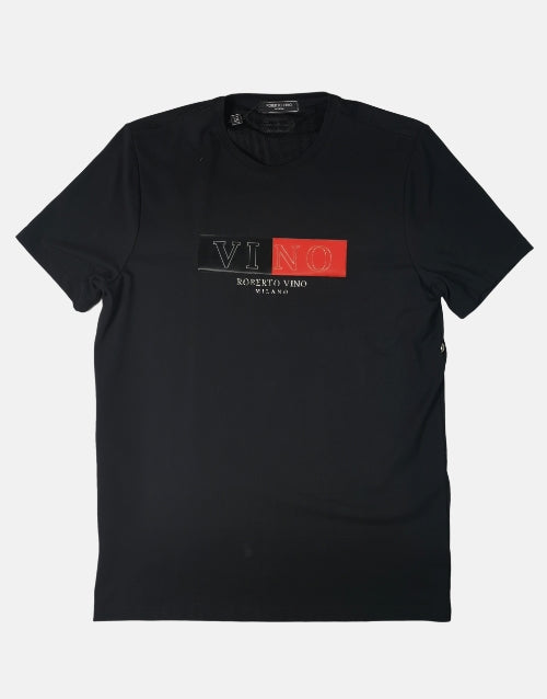 ROBERTO VINO Black Red T Shirt