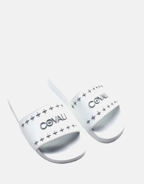Covali Diablo White Slide Sandals