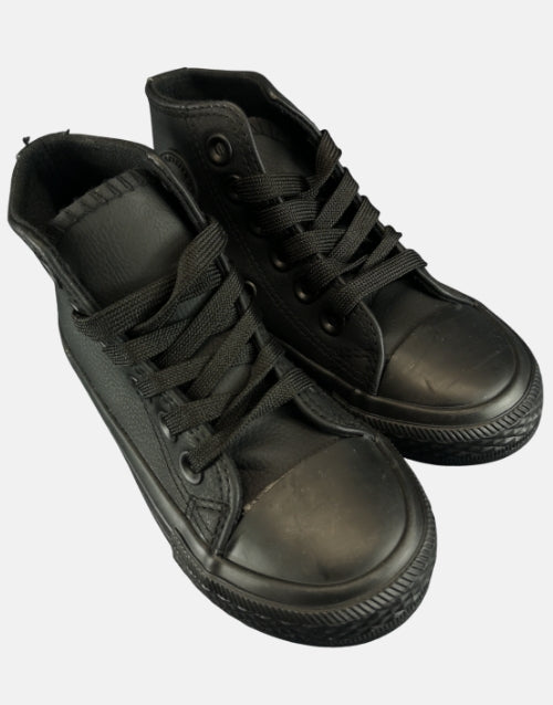 K Star 7 Hi Leather Black Mono Boys Sneaker