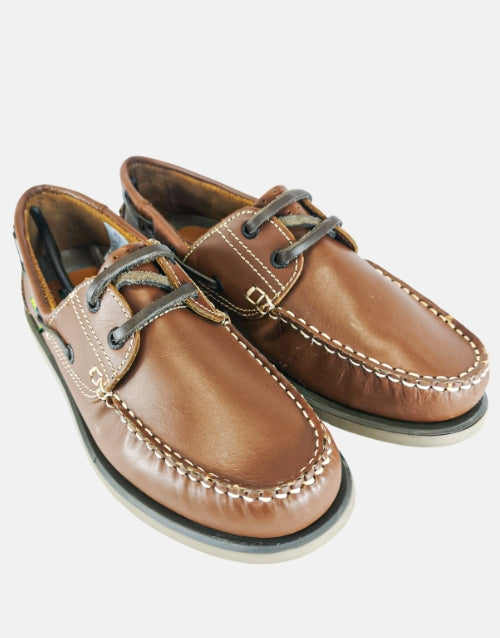 Dakotas Leather Tan Brown Dockside Shoe