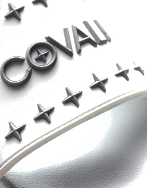 Covali Diablo White Slide Sandals