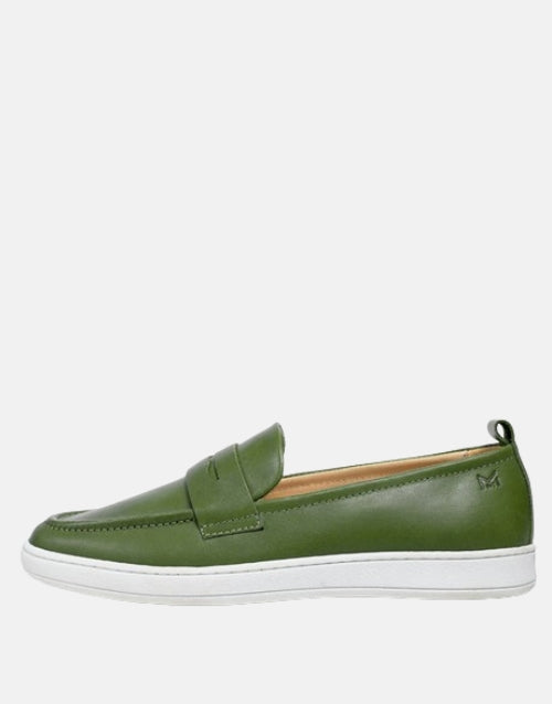 MMS Leather Italian Classic Green Moccasin