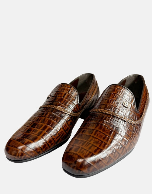 John Drake Medium Brown Leather Moccasin