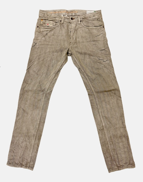 DIESEL Beige Reg Slim Carrot Jeans