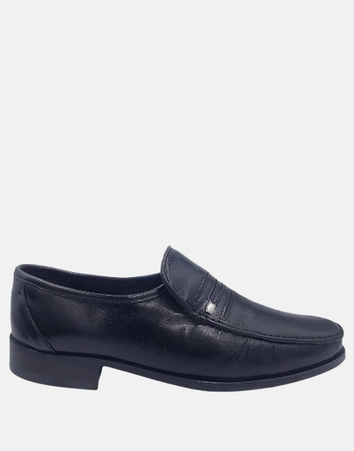 Florsheim Parlemo II Glace Kid Black Leather Moccasin