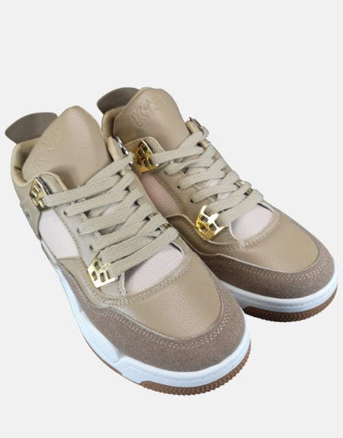 K Star 7 Jordan AJ Gold Camel Sneaker