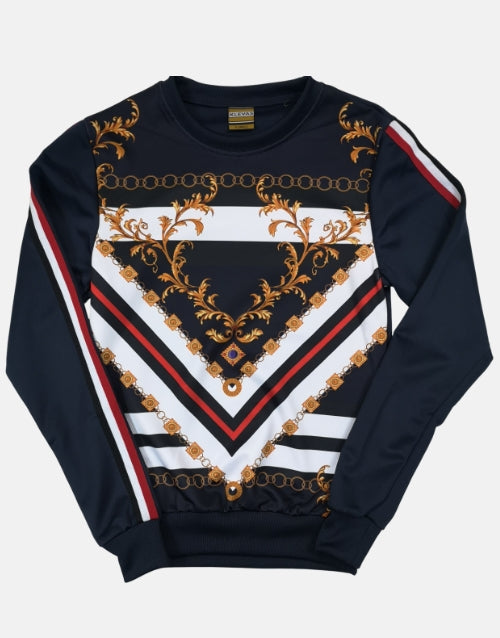 K Star 7 Triangle Sweater Navy