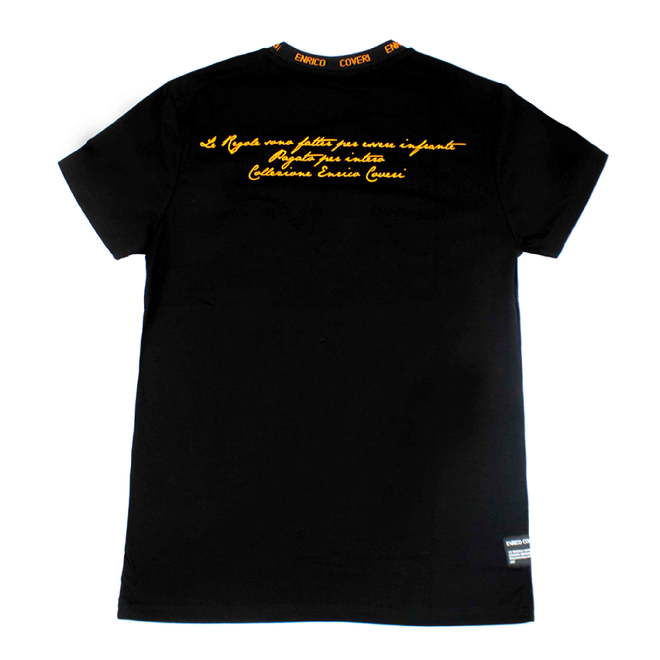 Enrico Coveri Black Logo Signature Crew T shirt