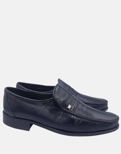 Florsheim Parlemo II Glace Kid Black Leather Moccasin