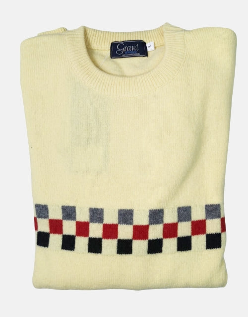 Grant of Scotland Soda Block Lambs Wool Knitwear