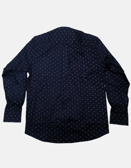 Aero LS Navy Polka Pattern Shirt