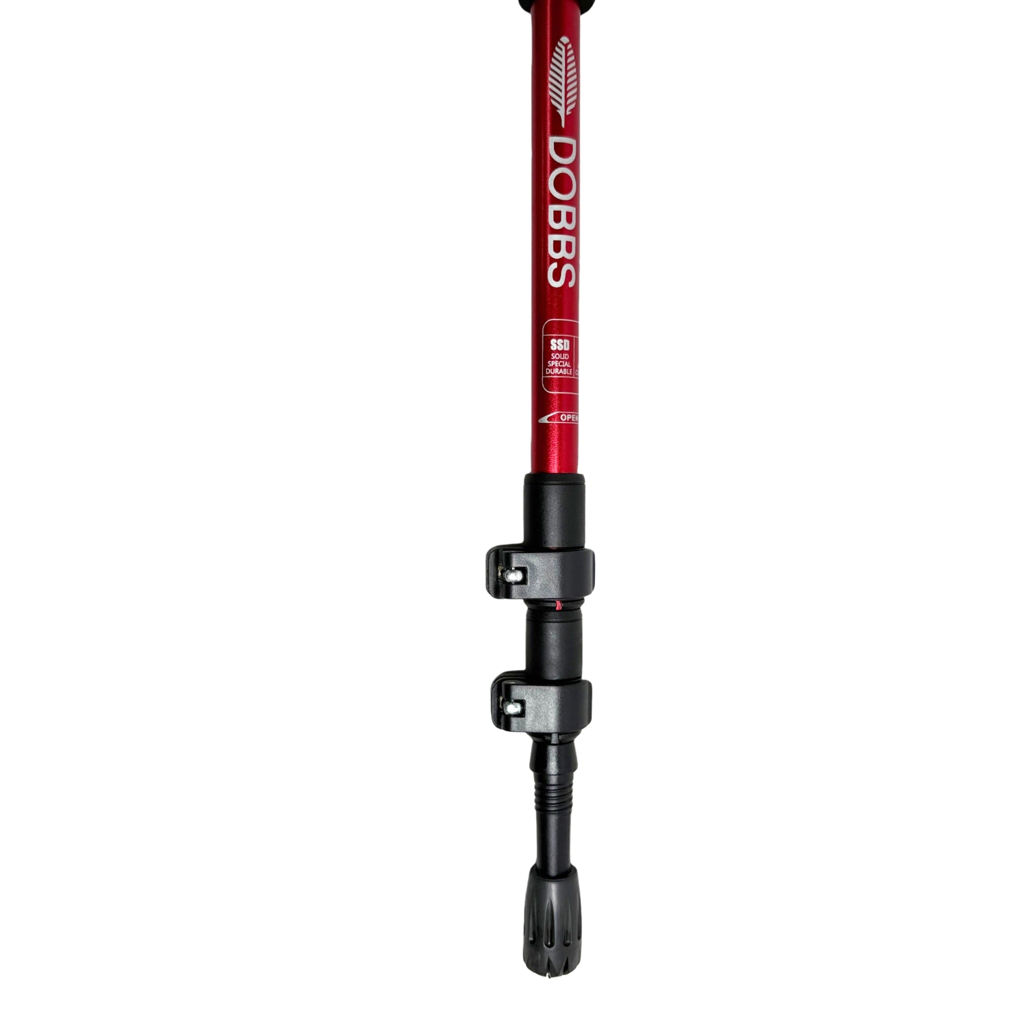 DOBBS Red Trekking Long Adjustable Stick