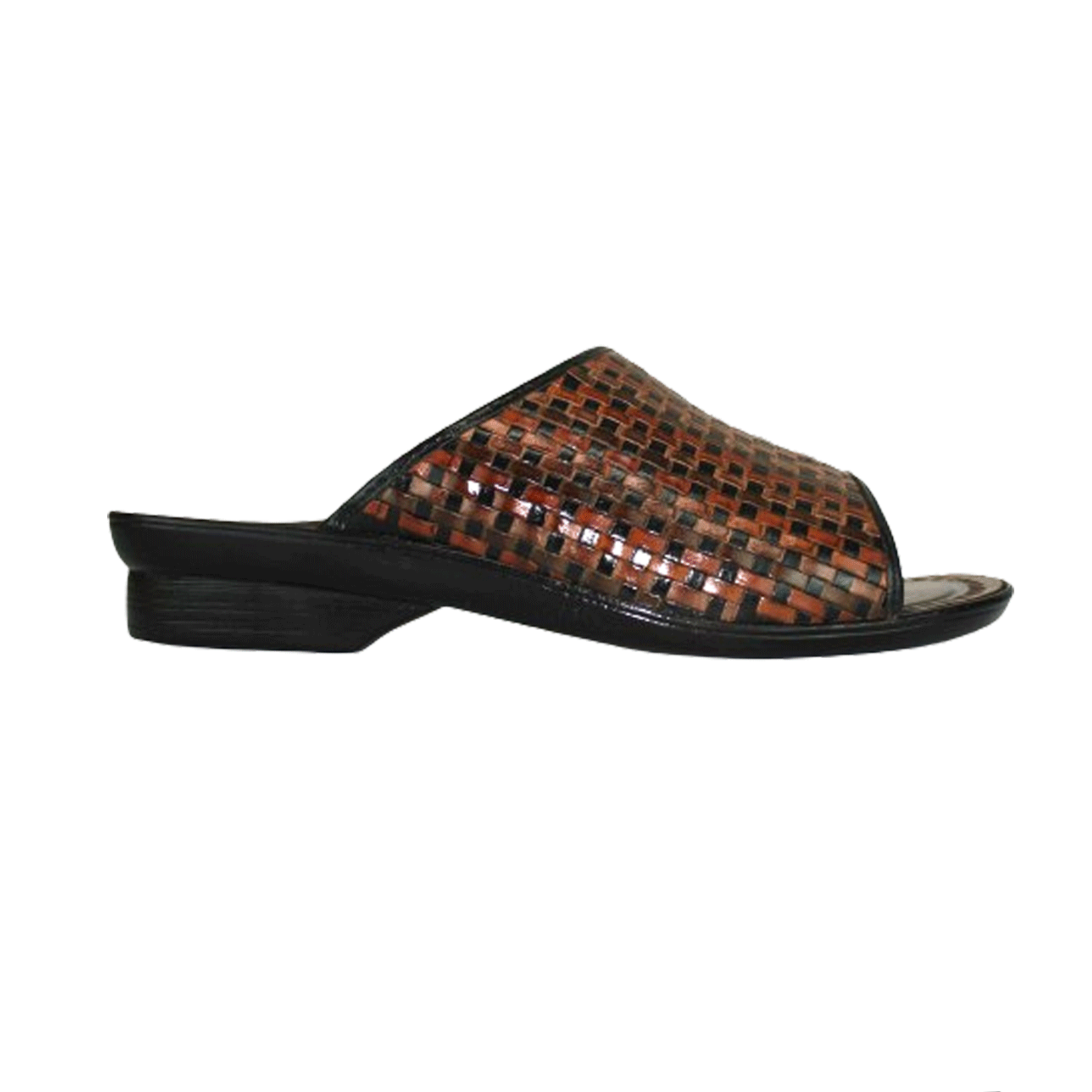 Rodrigo Chocolate Push-In Leather Sandal