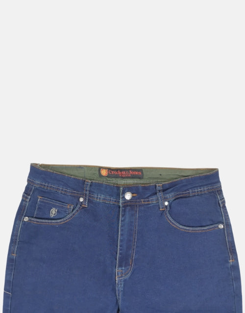 Crockett & Jones Blue/black Stretch Jean