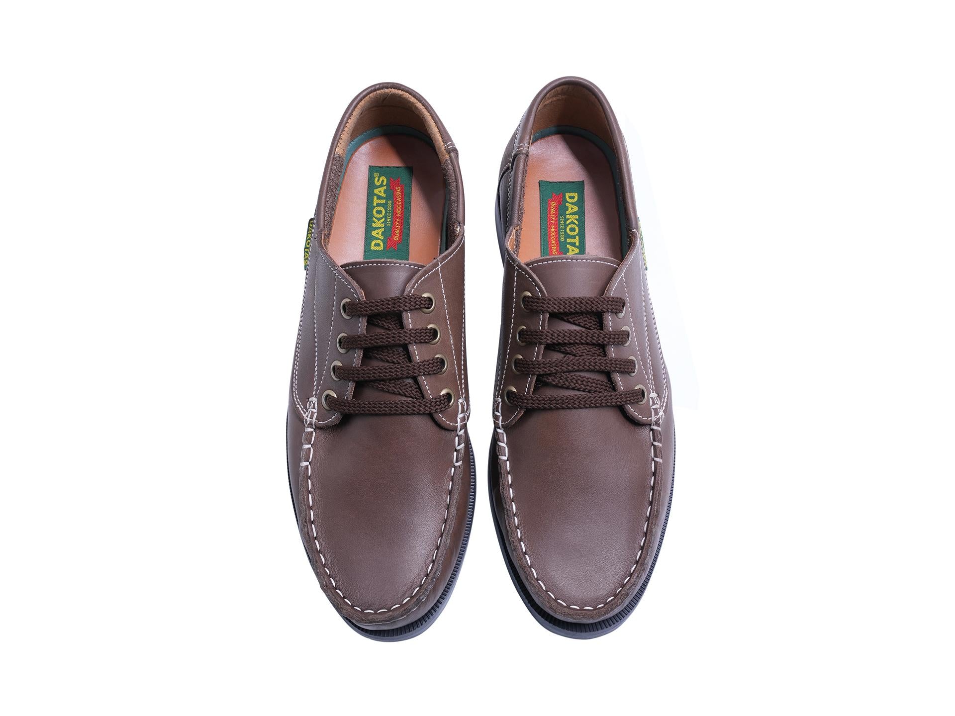 DAKOTA CARSON Leather CHOC Brown Dockside Boat Shoe