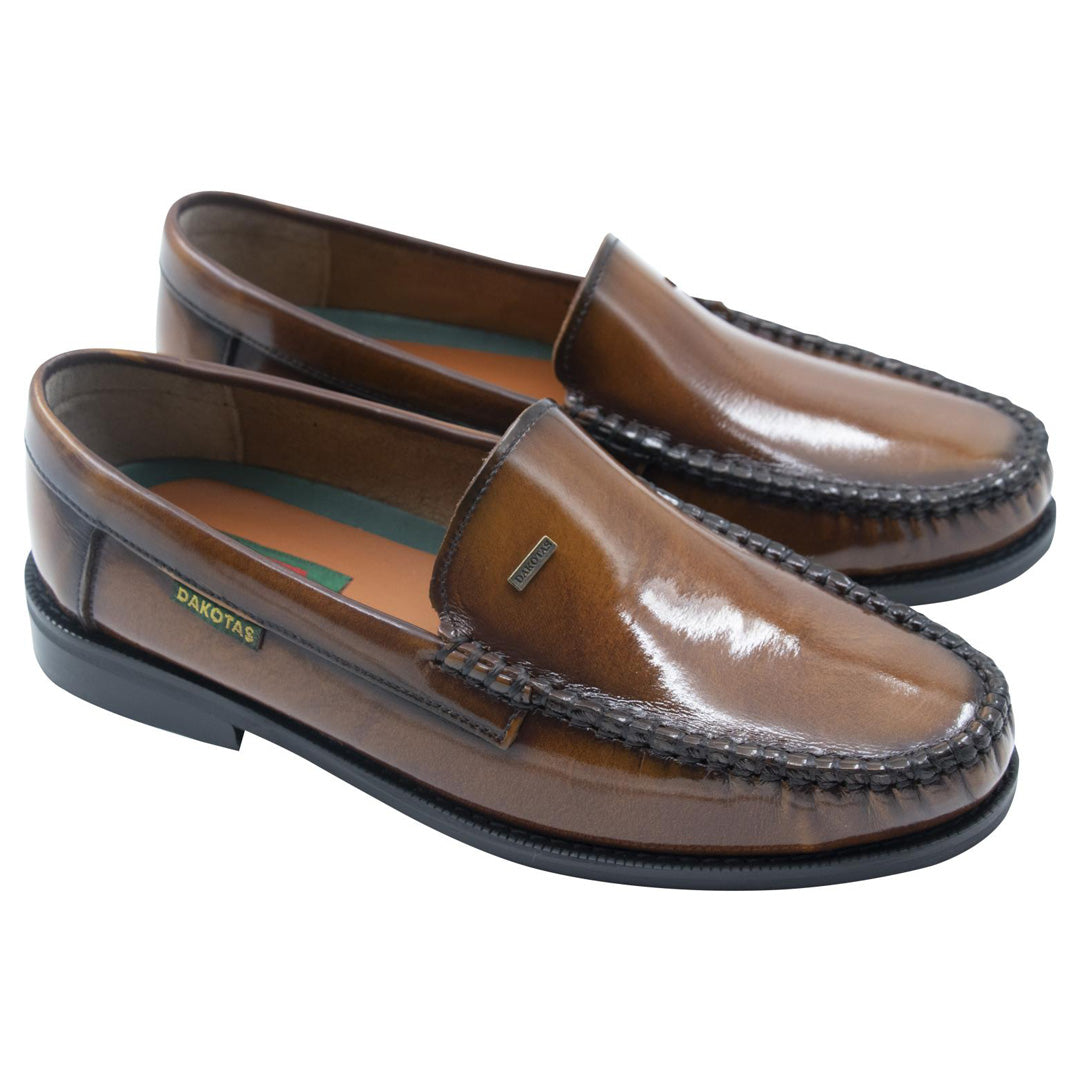 Dakota Leather Moccasin Tan Shoe