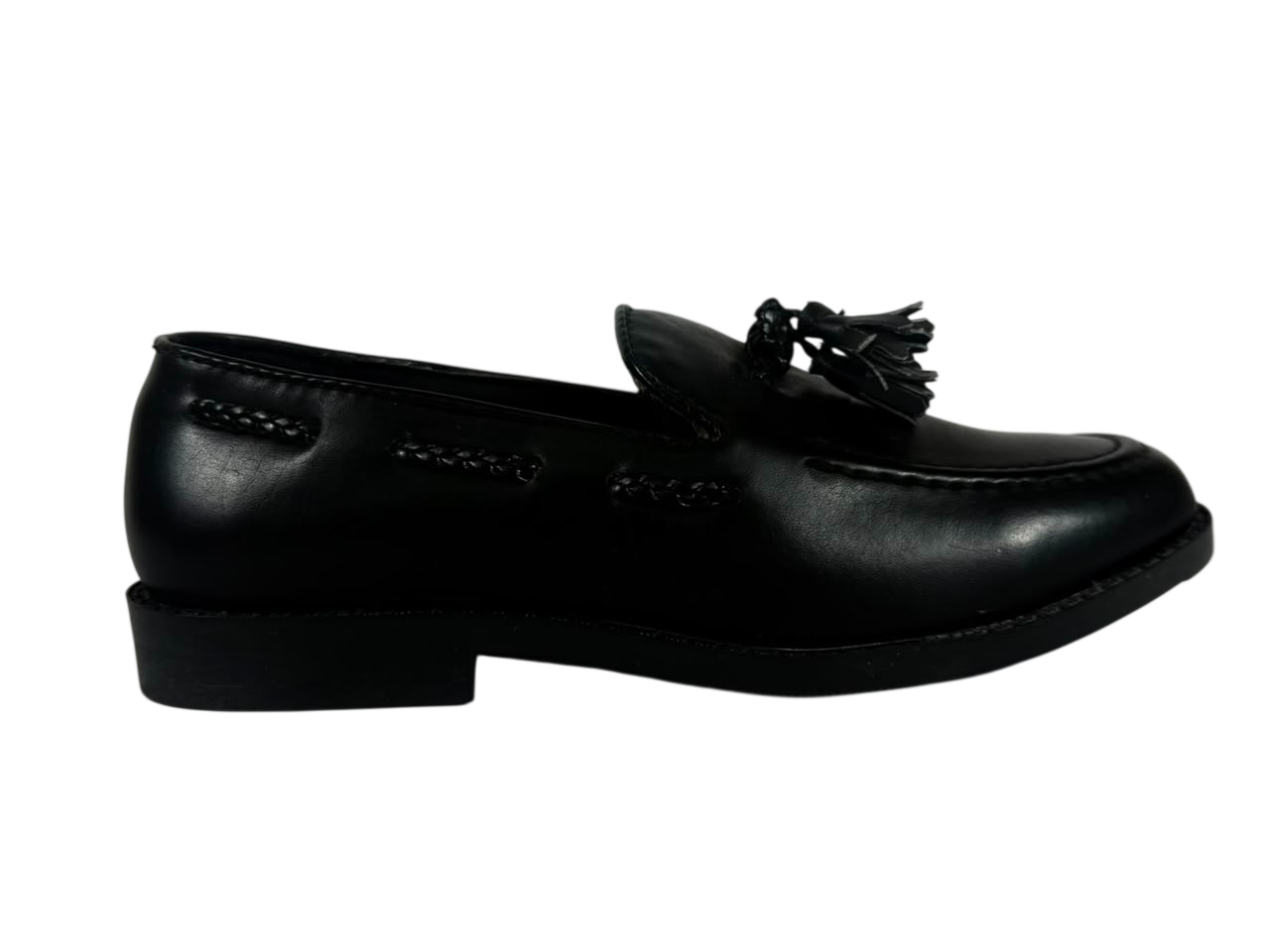 P Couch & Co Youth Black Tassel Moccassin