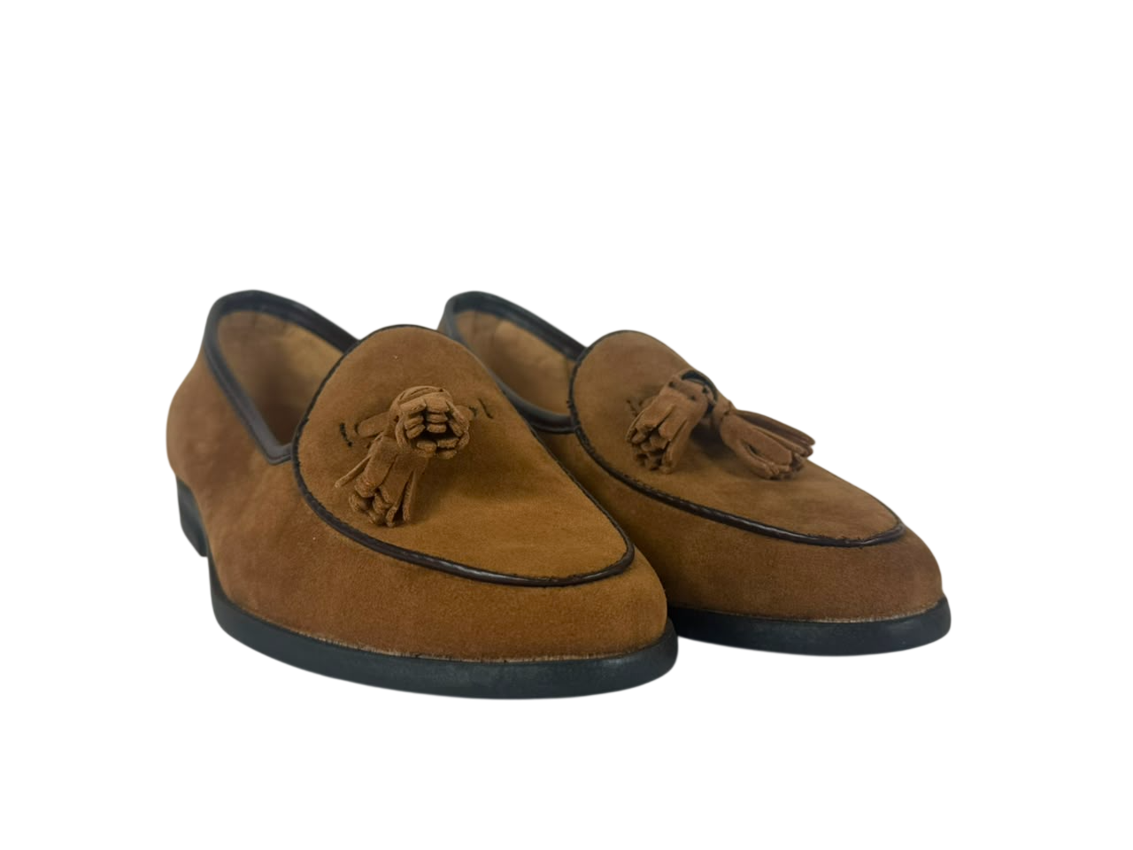 P Crouch Youths Tobacco Suede Tassle Moccassin