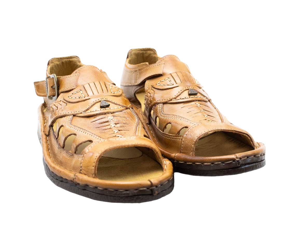 Omega Buffalo Leather Bone Java Sandal – Durable Men’s Summer Sandals