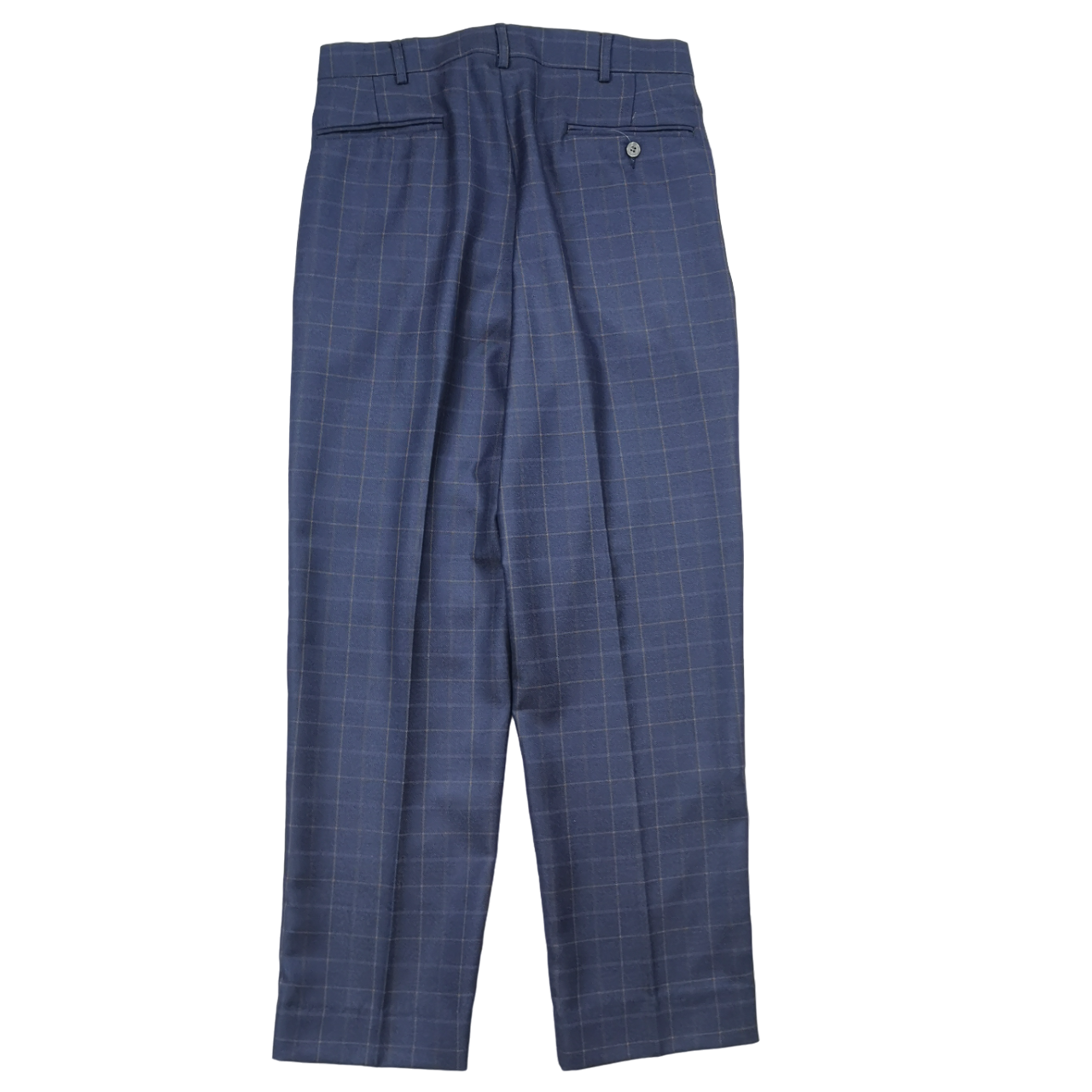 Navada Navy 2 Pleat Check Trouser