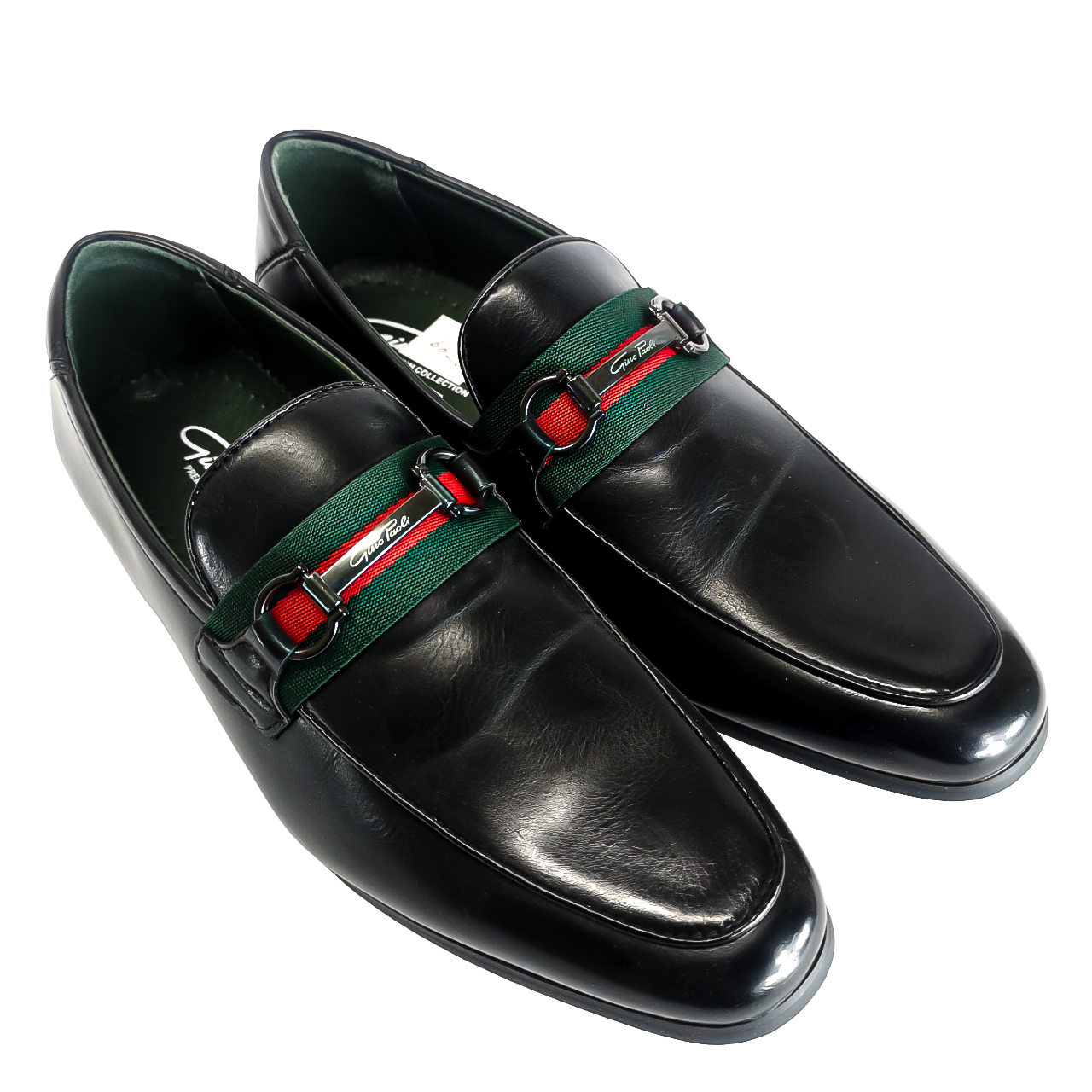 GINO PAOLI Italian Black Penny Slip On