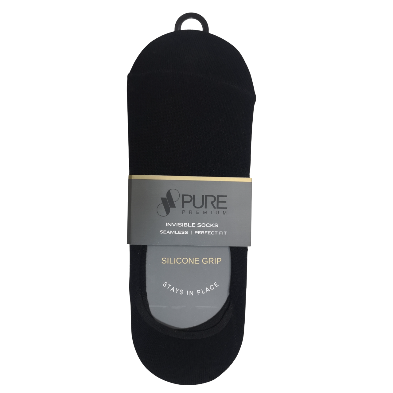 Pure Premium Secret Socks Black