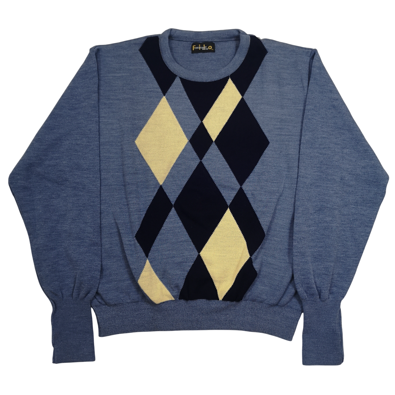 Filo Argyle Navy Blue Diamond Knitwear Jersey