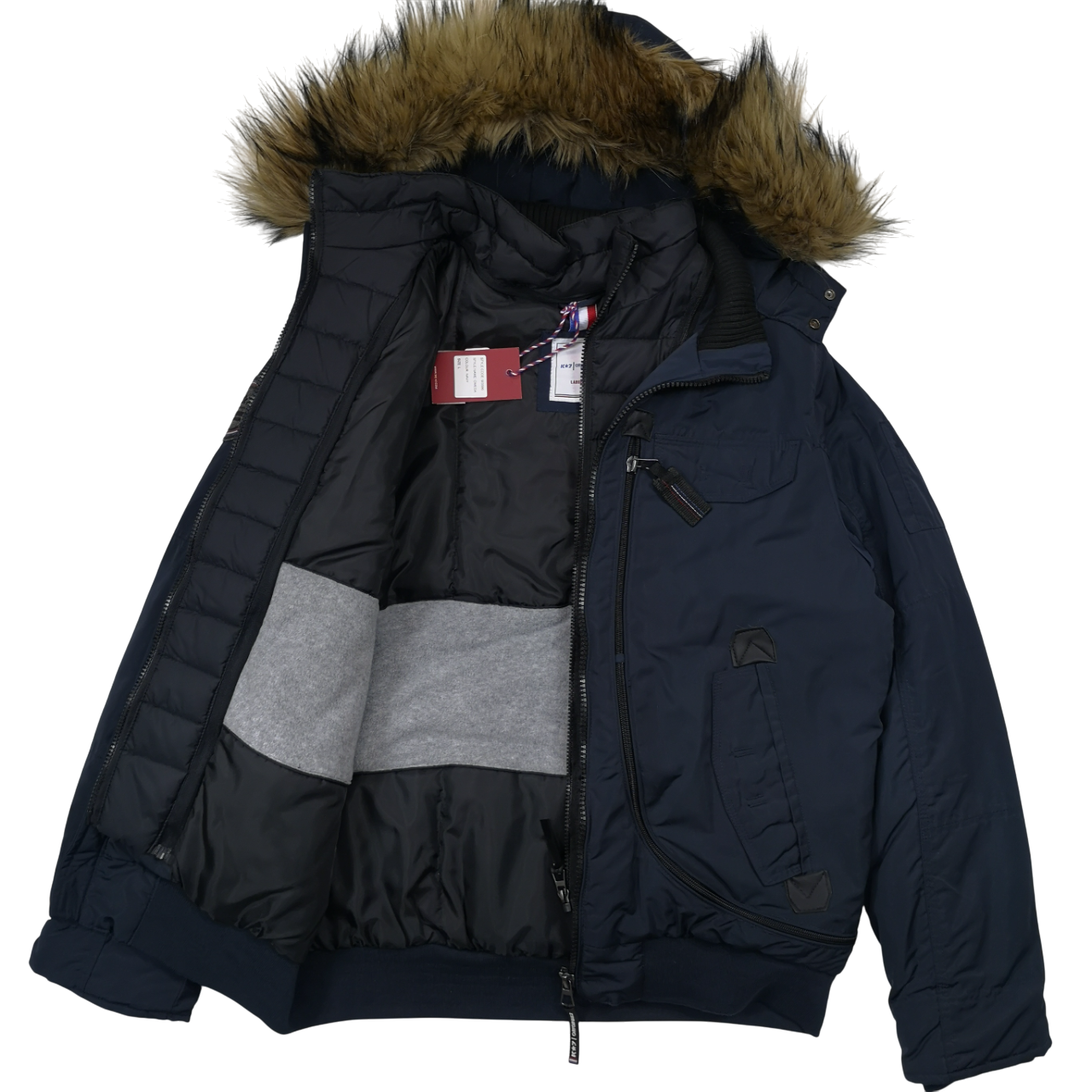 K STAR 7 Omega Fur Navy Jacket