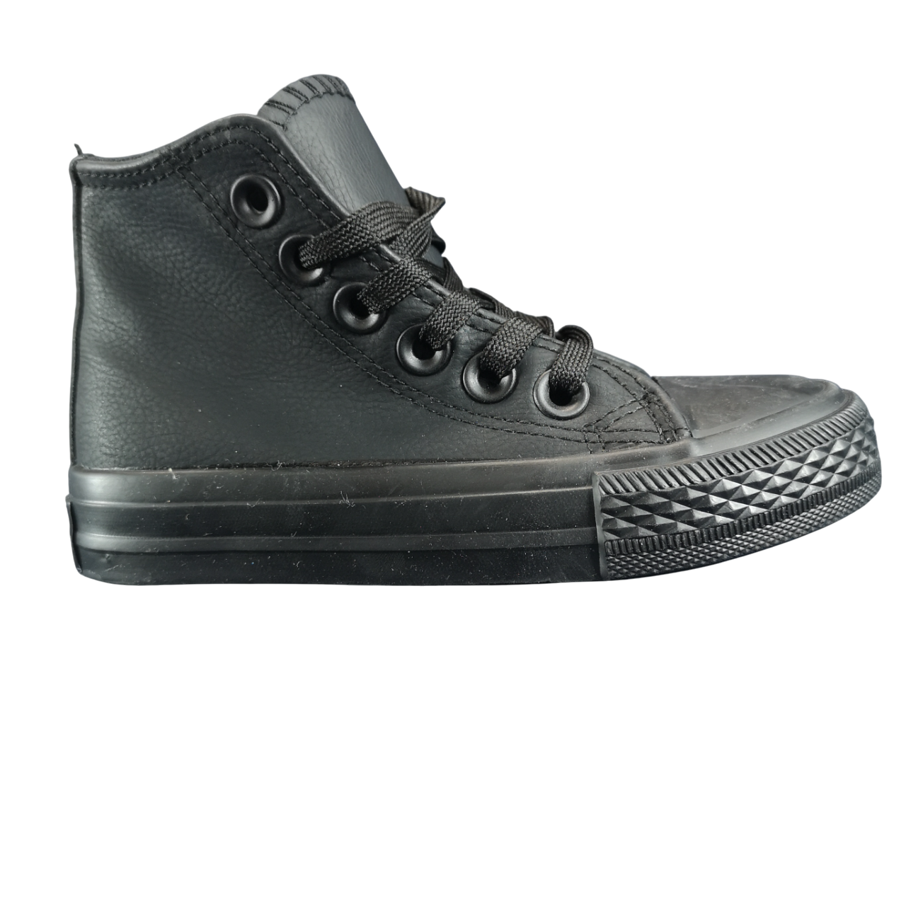 K Star 7 Hi Leather Black Mono Boys Sneaker