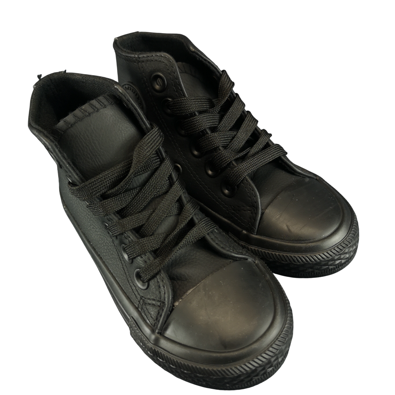 K Star 7 Hi Leather Black Mono Boys Sneaker